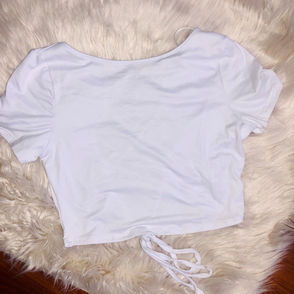 White crop top available is size M-XL